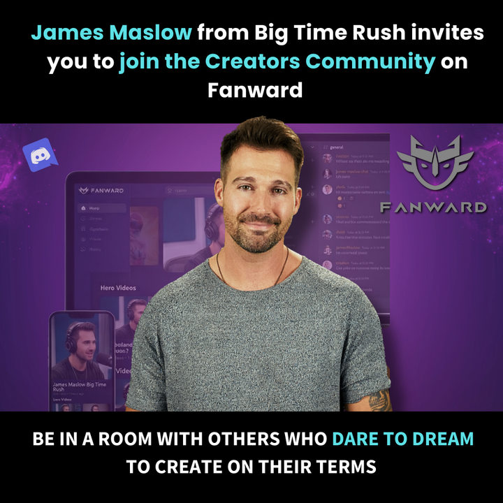 James Maslow |  Fanward Creators Community Membership | February FREE Exclusive Sticker 2026