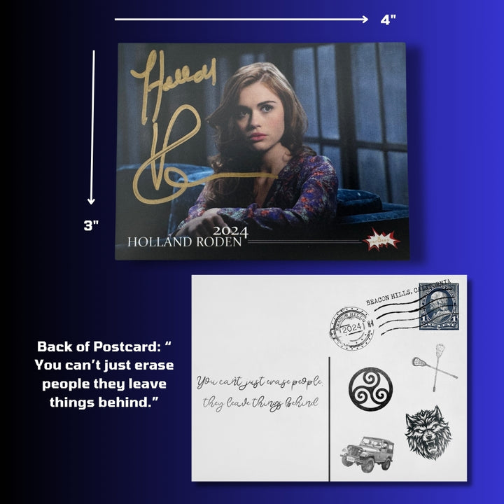 Holland Roden - 2024 Autographed 3"x4" Postcard - You can't just erase people