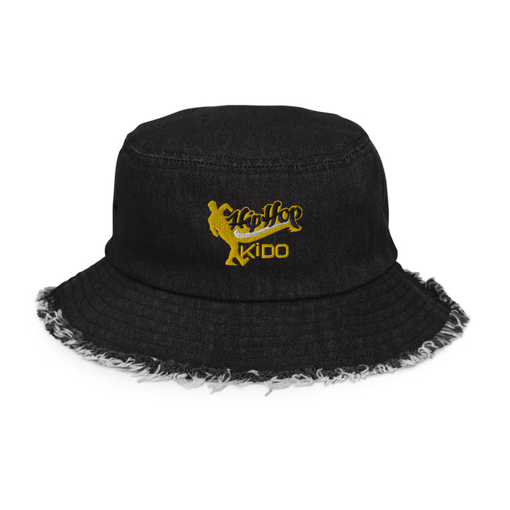 Walter E Jones Exclusive "Hip Hop Kido" Distressed denim bucket hat