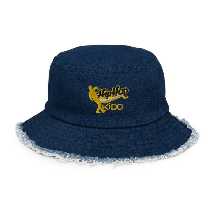 Walter E Jones Exclusive "Hip Hop Kido" Distressed denim bucket hat