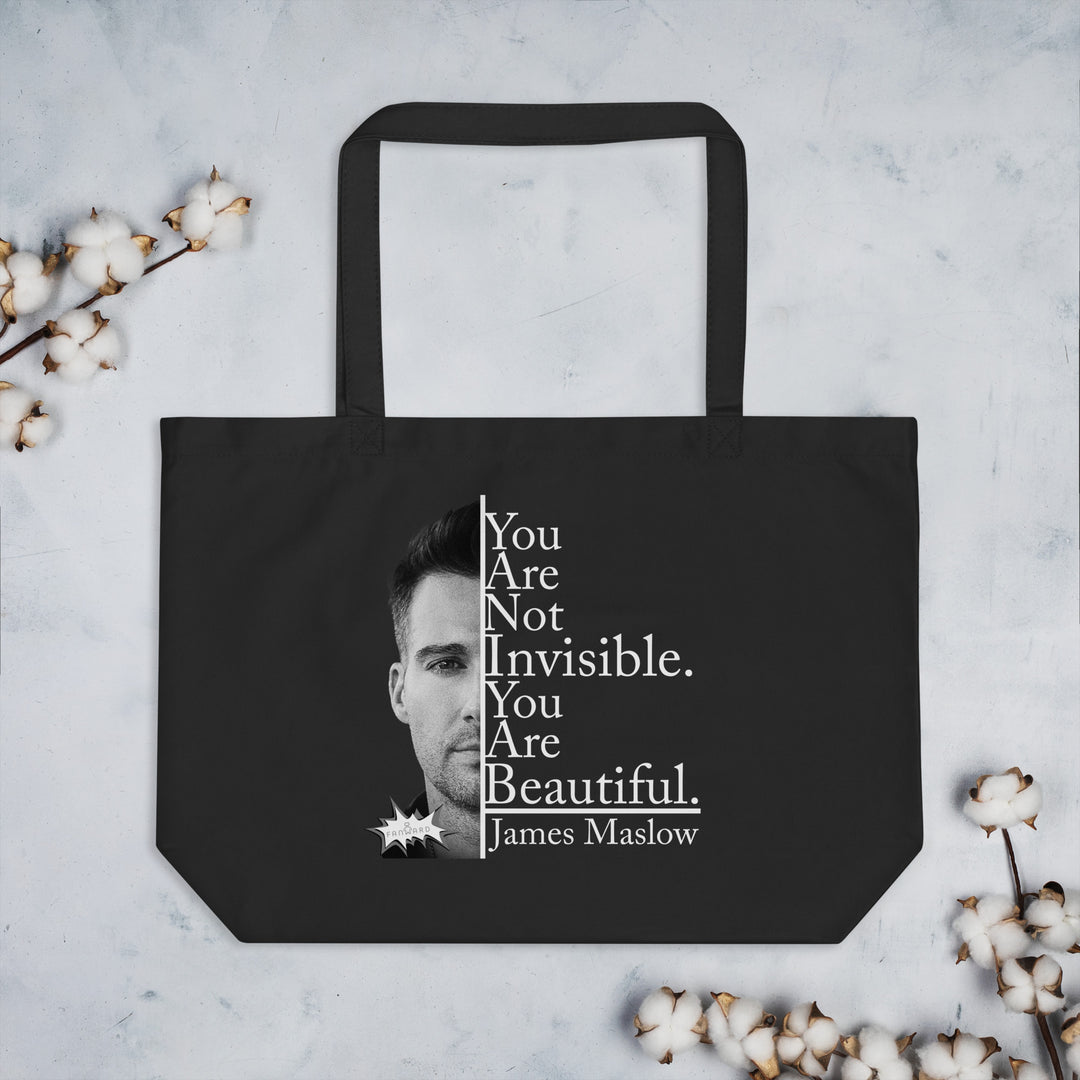 James' "I See you - You are Beautiful" - EXCLUSIVE Large organic tote bag